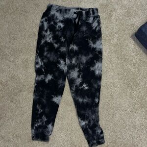 Tie dye black sweat pants